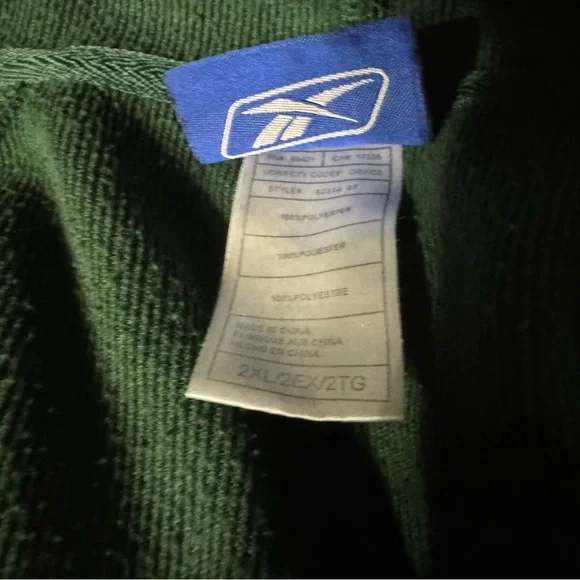 Reebok New York Jets Performance Polo Shirt Green White NFL Fan Top 2XL - Picture 7 of 7